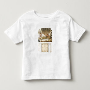 Camiseta Infantil Cena interior que descreve indianos (gravura da
