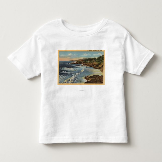 Camiseta Infantil Cena litoral californiana de CaliforniaBeautiful (Frente)