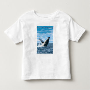 Camiseta Infantil Cena nova da baleia de HampshireHumpback