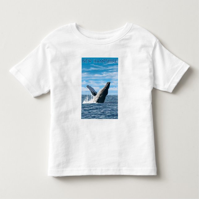 Camiseta Infantil Cena nova da baleia de HampshireHumpback (Frente)