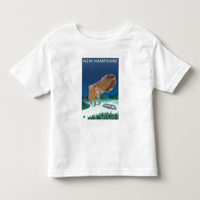 Camiseta Infantil Cena nova de HampshireCuttlefish (Frente)