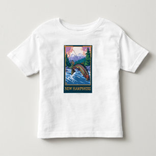 Camiseta Infantil Cena nova do pescador de HampshireAngler