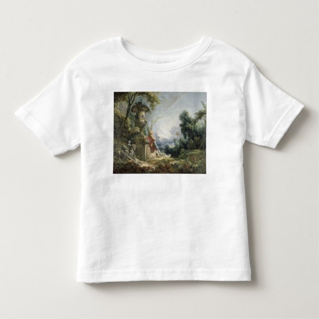 Camiseta Infantil Cena Pastoral, ou Pastor Jovem na Paisagem (Frente)