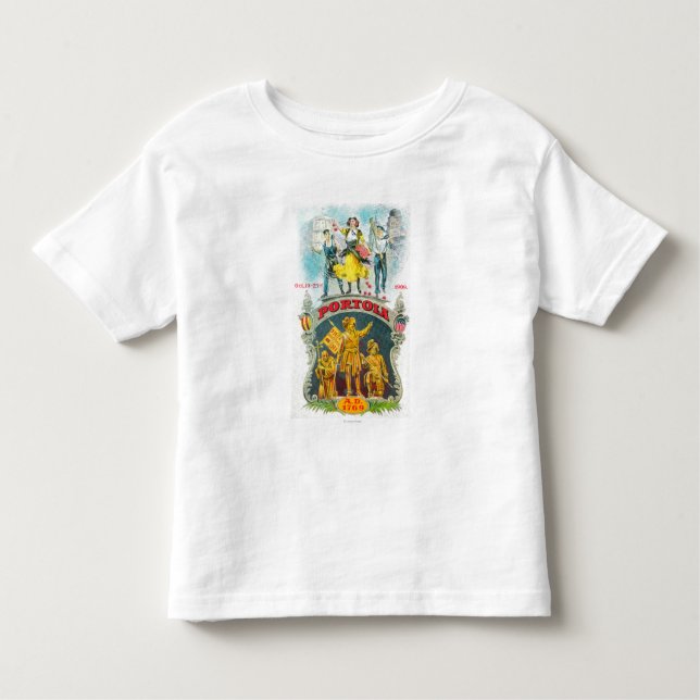 Camiseta Infantil Cena relativa à promoção do festival de Portola (Frente)