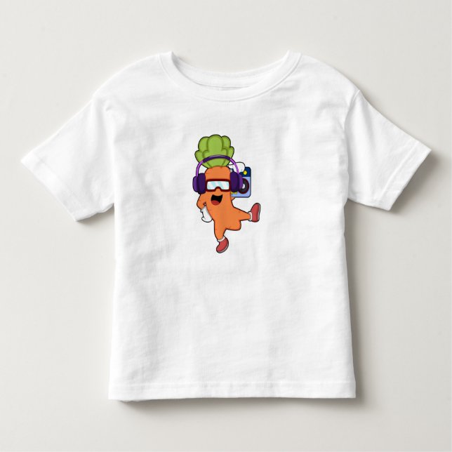 Camiseta Infantil Cenário em Música com Fone de Ouvido (Frente)