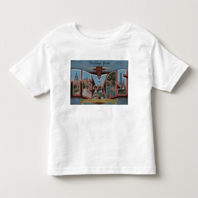 Camiseta Infantil Cenas da letra de TexasLarge (Frente)