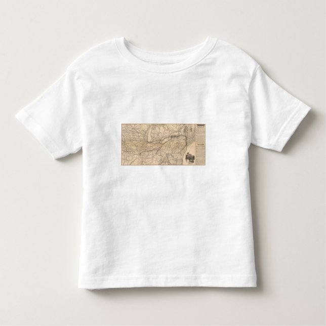Camiseta Infantil Central de New York do mapa e estrada de ferro do (Frente)