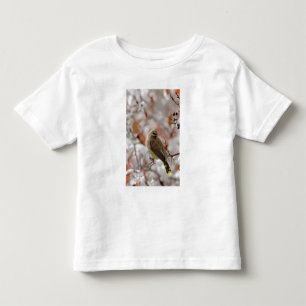 Camiseta Infantil Cera adulta sobre pilriteiro com neve,