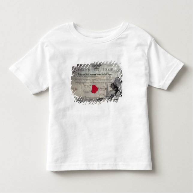 Camiseta Infantil Certificado maçónico, 1785 (Frente)