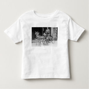 Camiseta Infantil Cervos treinados aproveitados a um trenó impar na