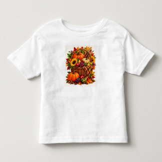 Camiseta Infantil Cesta de Colheita de Outono