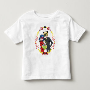 Camiseta Infantil Cesta de Páscoa da Ladybug & Cat Noir