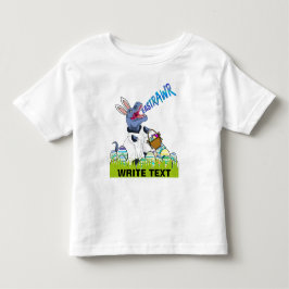 Camiseta Infantil Cesta de Páscoa do T Rex Legal Presente de Dinossa