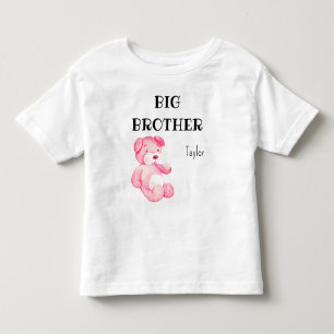 Camiseta Infantil Chá de Bebê Menina Irmão Mais Velho Crianças-Juven