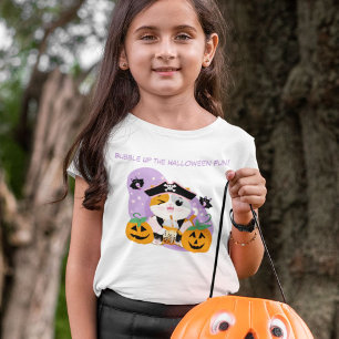 Camiseta Infantil Chá de Bolhas com Gato Kawaii Pirata Diversão de H