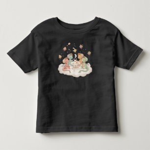 Camiseta Infantil Chá de Dragão Fofo Pastel