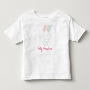Camiseta Infantil Chá de fraldas Rainbow Raindrop Sprinkle