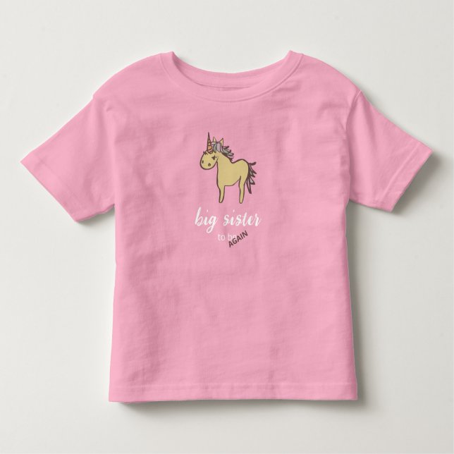 Camiseta Infantil Chá de fraldas Unicórnio Sexo Neutro (Frente)