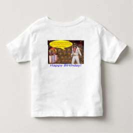 Camiseta Infantil chá infantil. Feliz aniversário. Elvis/ cão caçado