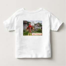 Camiseta Infantil chá infantil. Feliz Dia de Ação de Graças.