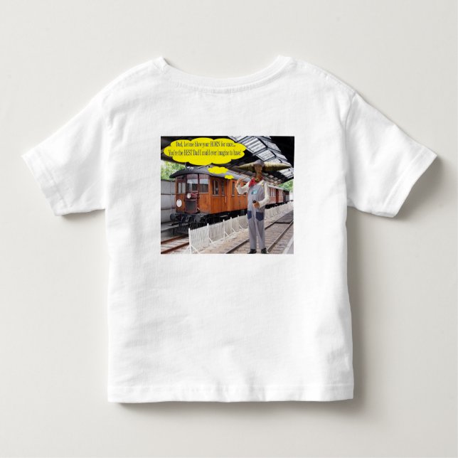 Camiseta Infantil chá infantil. Feliz Dia de os pais. vaca/regente (Verso)