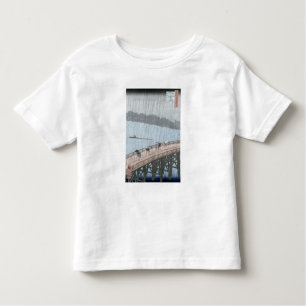Camiseta Infantil Chá repentino sobre a ponte de Shin-Ohashi e