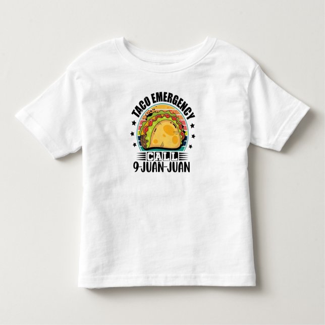 Camiseta Infantil Chamada de emergência do Taco 9 Juan Tacos Lover (Frente)
