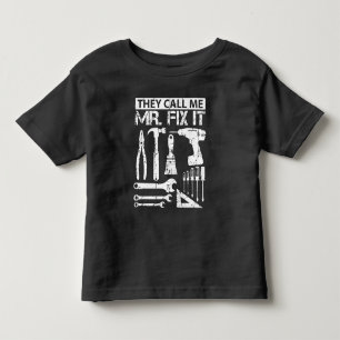 Camiseta Infantil Chamam-Me Sr. Fix É Engraçado Pai Do Handyman Pai