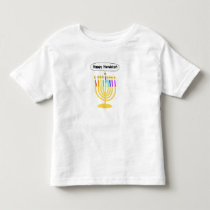 Camiseta Infantil Channukah feliz Menora/Chanukia