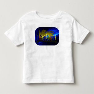 Camiseta Infantil Chanukkah Brass Lion Menorah