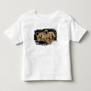 Camiseta Infantil Chapa decorativa que descreve um javali