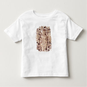 Camiseta Infantil Chapa que descreve o rei David enthroned