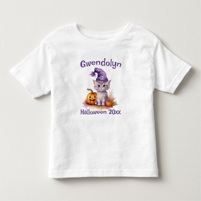 Camiseta Infantil Chapéu de Bruxas de Coelhinho Púrpura e Coxinha da (Frente)