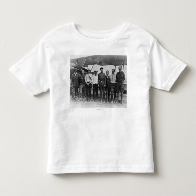 Camiseta Infantil Charles Lindbergh com os 7 homens, incluindo (Frente)