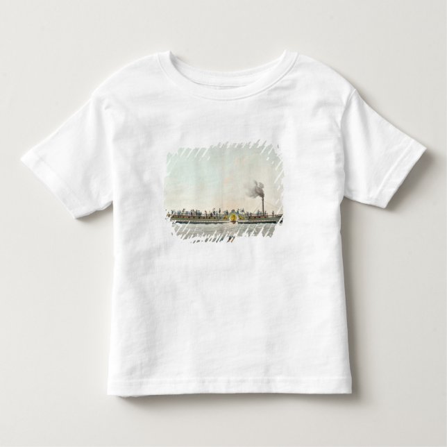 Camiseta Infantil Charles-Philippe, o primeiro barco a vapor (Frente)