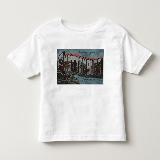 Camiseta Infantil Chattanooga, Tennessee (cena do rio) (Frente)