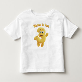 Camiseta Infantil Cheerful Cartoon Number 3 | "Three is Fun"