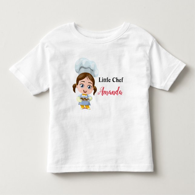 Camiseta Infantil Chef de cozinha/Camisa de cozinha para bebê (Frente)