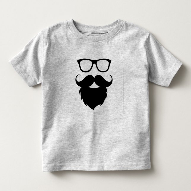 Camiseta Infantil Cheio Cultivou Homem-Barba Engraçado (Frente)