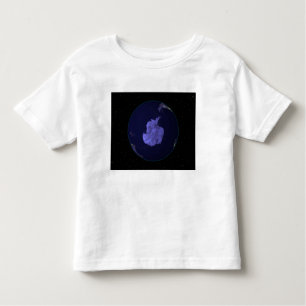 Camiseta Infantil Cheio Terra à noite mostrando luzes da cidade 7