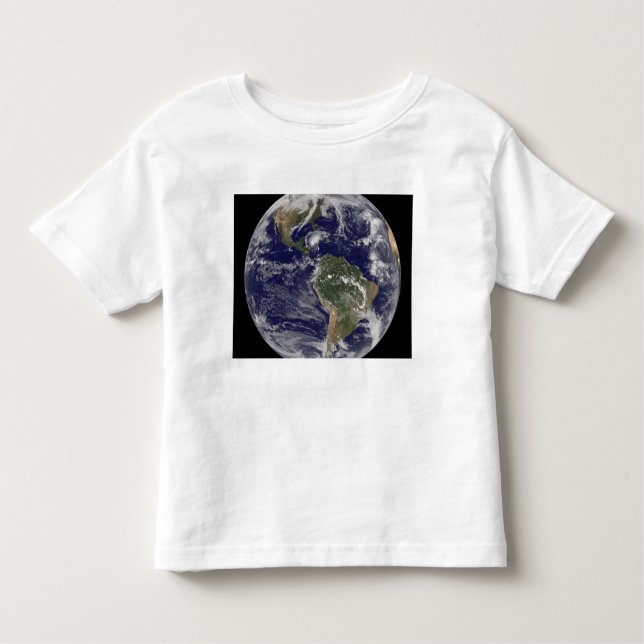 Camiseta Infantil Cheio Terra mostrando o furacão Paloma (Frente)