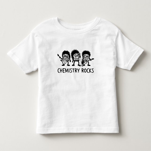 Camiseta Infantil Chemistry Rocks Science Rock Band (Frente)