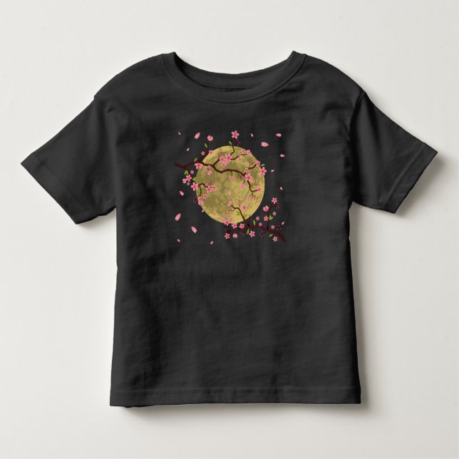 Camiseta Infantil Cherry Blossom Moon Sakura (Frente)