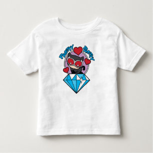 Camiseta Infantil Chibi CatWomen Sentada Em Alto Diamante