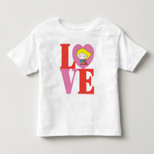 Camiseta Infantil Chibi, super garota, amor