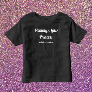 Camiseta Infantil Chic Black and White Mamãe Princess Little
