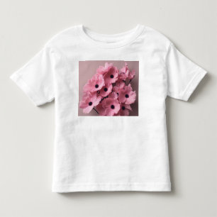 Camiseta Infantil Chic floral de água rosa para noiva