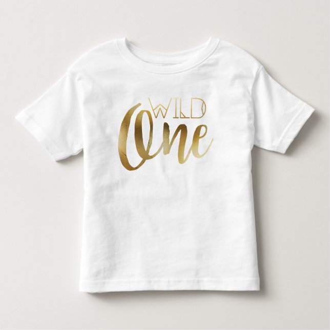 Camiseta Infantil Chic Wild One | Primeiro Aniversário (Frente)