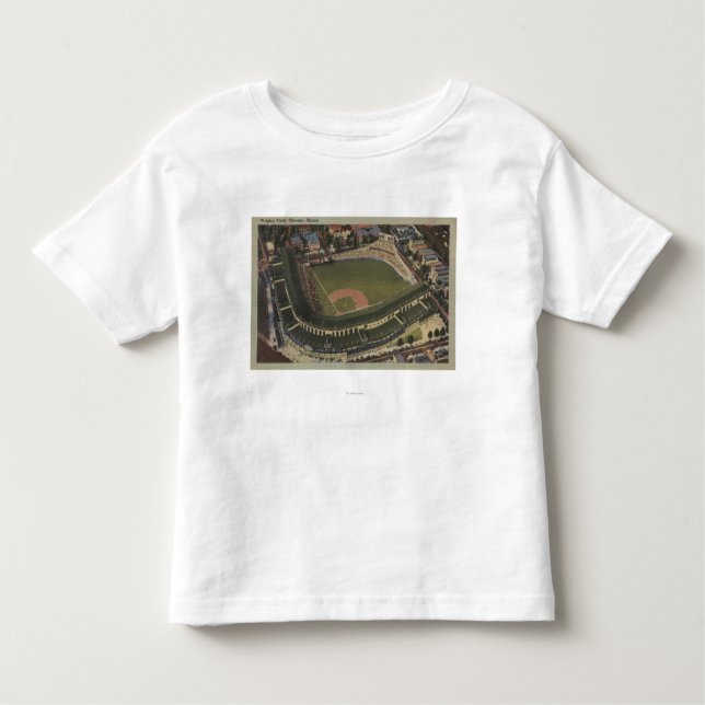 Camiseta Infantil Chicago, Illinois - Wrigley coloca Cubs (Frente)