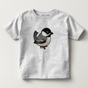 Camiseta Infantil Chickadee Preto-tampado